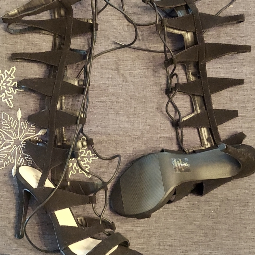 Paprika lace up heels